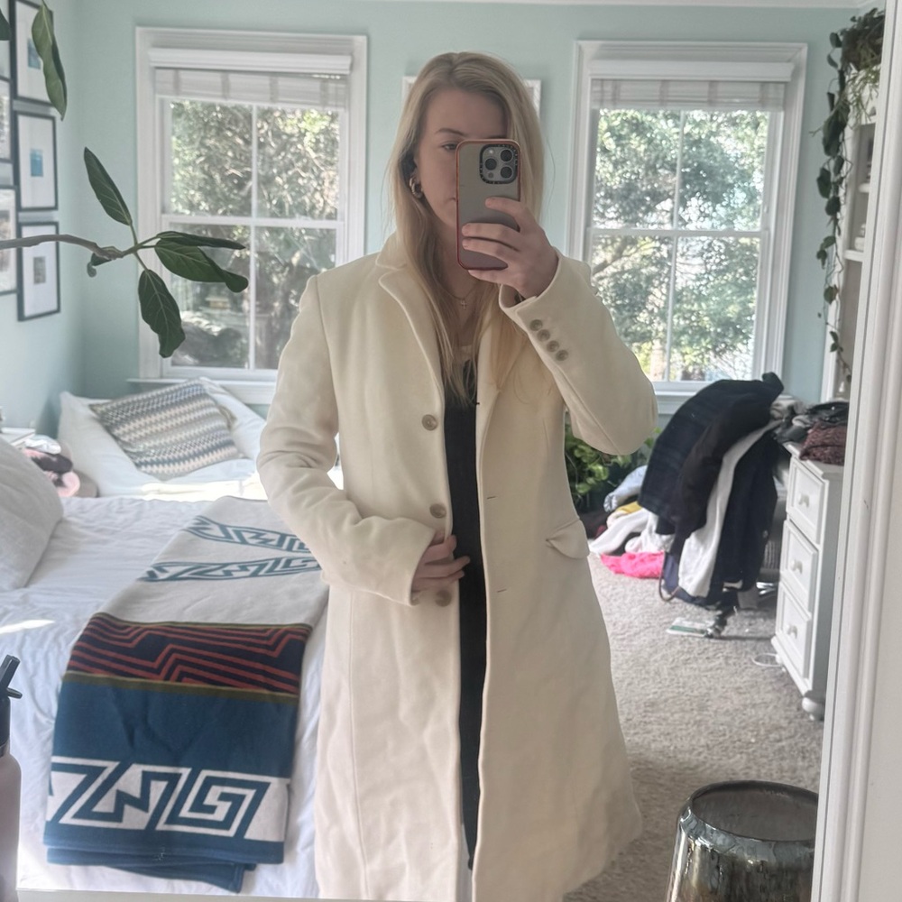 J. Crew Cream Women's Coat - Picture 2 of 8